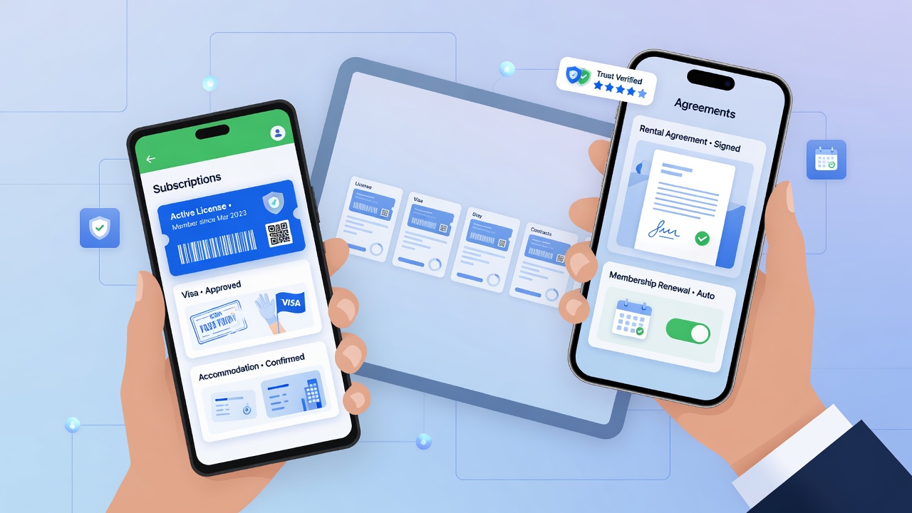 Android and iPhone apps for memberships and documents